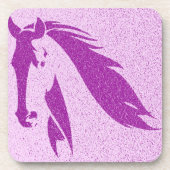 パープルホース懸命プラスチックコースター コースター (正面)