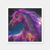 パープルホース スタンダードカクテルナプキン (正面)