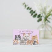 パープルホームペットキャッツ 名刺 (スタンド正面)