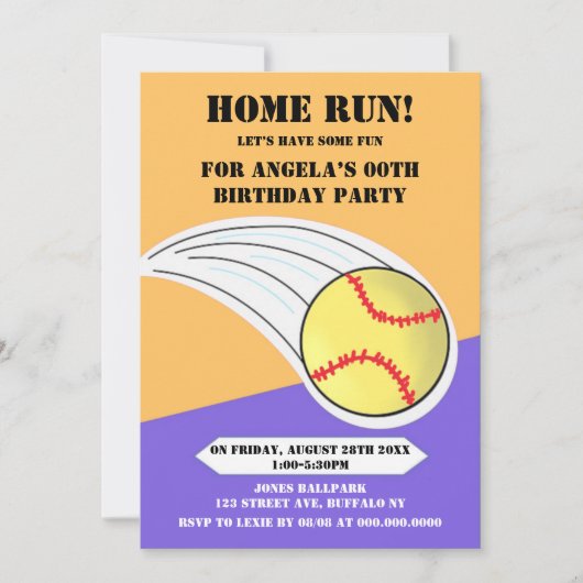 パープルホーム走ソフトボール誕生日パーティー (正面)