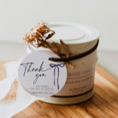 パープルボウありがとうブライダルシャワームーディギフト フェイバータグ