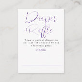 パープルボウおむつラッフルチケットカード エンクロージャーカード (正面)