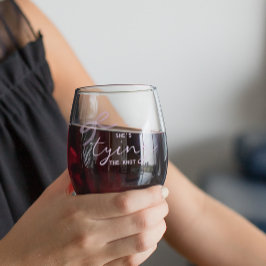 パープルボウのブライダルシャワー ステムなしワイングラス