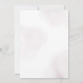 パープルボウの水彩色のウェディングシャワー サンキューカード (裏面)