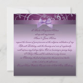 パープルボウズ&スワールキンセニェラ招待状 招待状 (裏面)