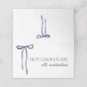 パープルボウタイキングノットブライダルシャワービュッフェフード プレイスカード (外部開封)