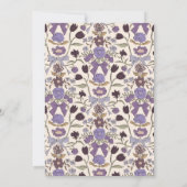 パープルボウベビー写真誕生発表 案内状 (裏面)