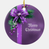 パープルボウホリデイオーナメント セラミックオーナメント (裏面)