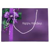 パープルボウホリデイ抱き枕 ラージペーパーバッグ (正面)