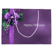 パープルボウホリデイ抱き枕 ラージペーパーバッグ (裏面)