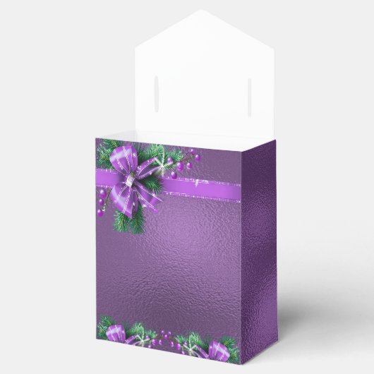 パープルボウホリデーギフトボックス フェイバーボックス (オープン)