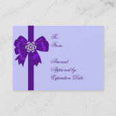 パープルボウラベンダーパープルギフト証明書 割引カード (裏面)