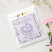 パープルボウレトロハートコケットケーキバレンタイン フェイバーバッグ (封をした状態)