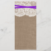 パープルボウ素朴のコレクシ結婚ョンメニューカード メニュー (裏面)