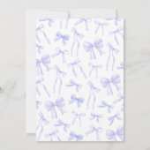 パープルボウ誕生日 招待状 (裏面)