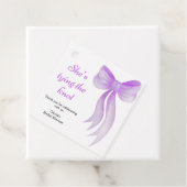 パープルボウ シーズ タイング ザ ノット ブライズシャワー フェイバータグ (インサイチュ)