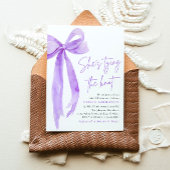パープルボウ シーズ タイング ザ ノット ブライズシャワー 招待状