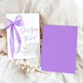 パープルボウ シーズ タイング ザ ノット ブライズシャワー 招待状
