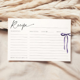 パープルボウ ブライダル レシピ カード 結婚式 結ぶ シーズ 彼女の