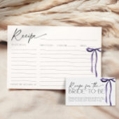 パープルボウ ブライダル レシピ カード 結婚式 結ぶ シーズ 彼女の