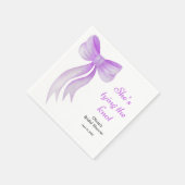 パープルボウ 彼女は結婚する ブライダルシャワー スタンダードカクテルナプキン (角)