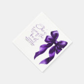 パープルボウ 彼女は結婚する ブライダルシャワー スタンダードカクテルナプキン (角)