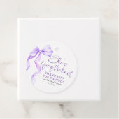 パープルボウ 彼女は結婚する ブライダルシャワー フェイバータグ (インサイチュ)
