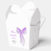 パープルボウ 彼女は結婚する ブライダルシャワー フェイバーボックス (オープン)