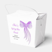 パープルボウ 彼女は結婚する ブライダルシャワー フェイバーボックス (裏面サイド)