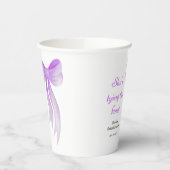 パープルボウ 彼女は結婚する ブライダルシャワー 紙コップ (左)