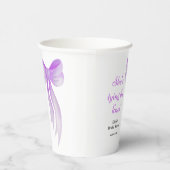 パープルボウ 彼女は結婚する ブライダルシャワー 紙コップ (右)