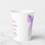 パープルボウ 彼女は結婚する ブライダルシャワー 紙コップ (左)