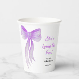 パープルボウ 彼女は結婚する ブライダルシャワー 紙コップ