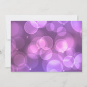 パープルボケ グリッター あなたは私のブライズメイドになってくれますか 招待状 (裏面)