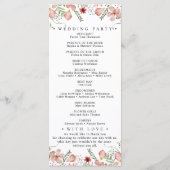 パープルボタニカルフローラ結婚式 プログラム (裏面)