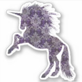 パープルボホかわいらしユニコーン シール (正面)