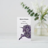 パープルボホかわいらしユニコーン 名刺 (スタンド正面)