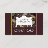 パープルボホシックなソファ、アンティークディーラービジネス ロイヤリティカード (裏面)