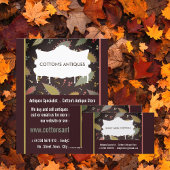 パープルボホシックなソファ、アンティークディーラー 名刺