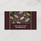 パープルボホシックなソファ、アンティークディーラー 名刺 (裏面)