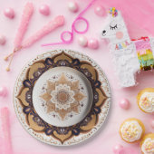 パープルボホシック磁器中国デザイン ペーパープレート (パーティー)