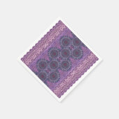 パープルボホスタイルペーパーナプキン スタンダードカクテルナプキン (角)