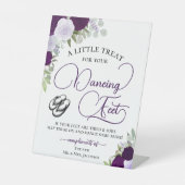 パープルボホバラ踊り足フリップフロップ結婚ズ 台座サイン (正面)