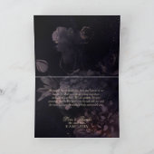 パープルボホフローラゴシックエレガントサンキューカード サンキューカード (内部)