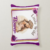 パープルボホベイビーシャワー アクセントクッション (正面(垂直))