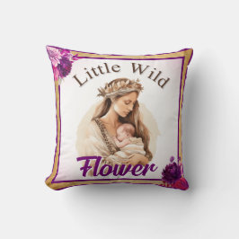 パープルボホベイビーシャワー クッション