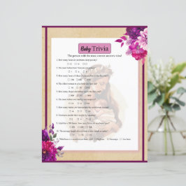 パープルボホベビートリビアゲーム