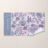 パープルボホヴィンテージフローラモノグラム バスタオルセット (ハンドタオル)