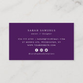 パープルボホヴィンテージフローラ 名刺 (裏面)