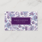 パープルボホヴィンテージフローラ 名刺 (正面)